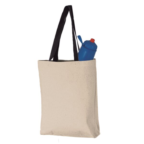 11L Canvas Tote with Contrast-Color Handles Thumbnail